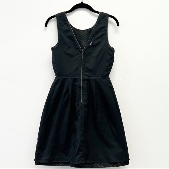 Madewell Lowlight Black & Gold Shimmer Dot Dress Size 2 - Picture 13 of 14